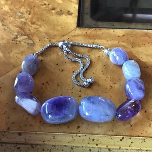 African Amethyst Sterling Silver Bracelet